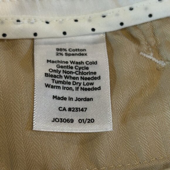 Talbots White Perfect Skimmer Cropped Pants Cuff Detail Size 2 - Picture 3 of 7